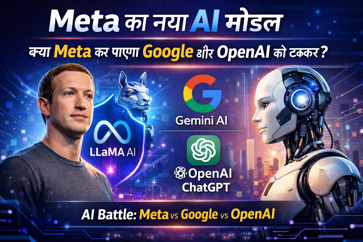 Meta का नया AI मॉडल: क्या Zuckerberg बना पाएगा Google और OpenAI को टक्कर? 1 Meta का नया AI मॉडल: क्या Zuckerberg बना पाएगा Google और OpenAI को टक्कर?