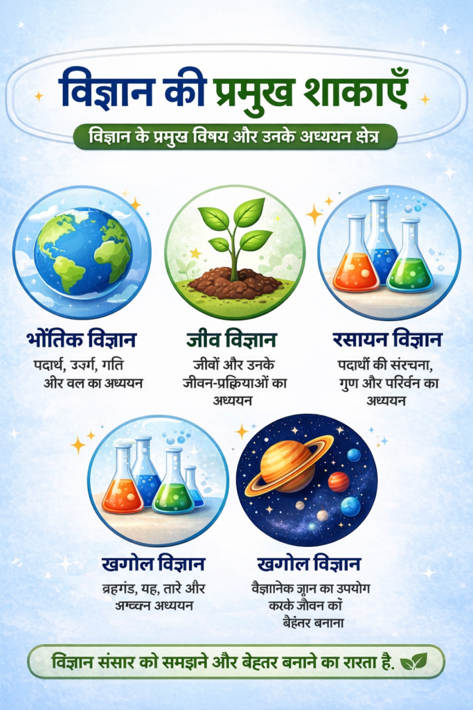 विज्ञान क्या है? 2 विज्ञान की प्रमुख शाखाएँ Major Branches of Science