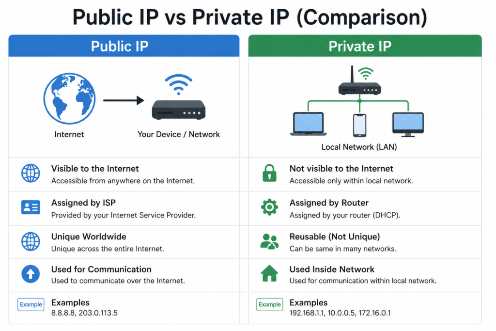 IP Address क्या है? 3 Public IP vs Private IP